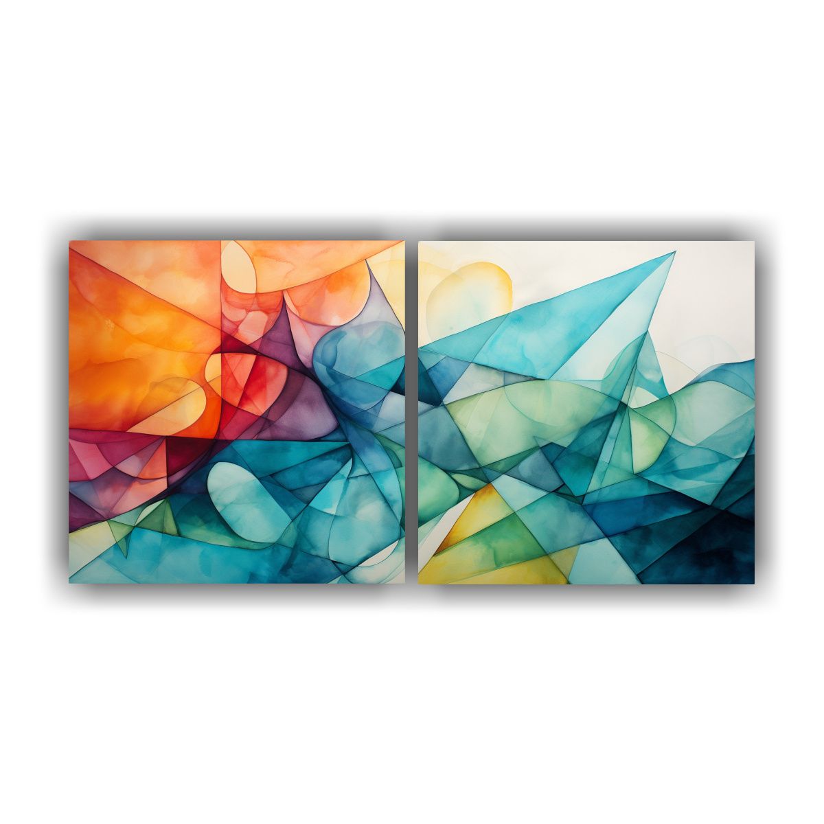 GENERICO - Pinturas Decorativas Con Fusión Abstracta De Acuarelas Y Fo 160x80cm