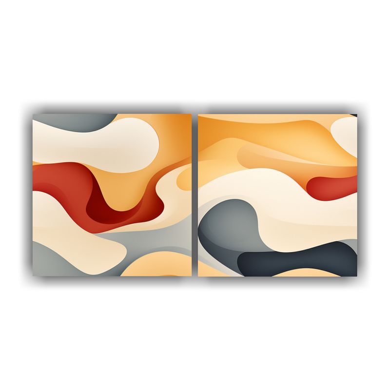 GENERICO - Cuadros De Decoración Con Formas Abstractas En Una Paleta D 160x80cm
