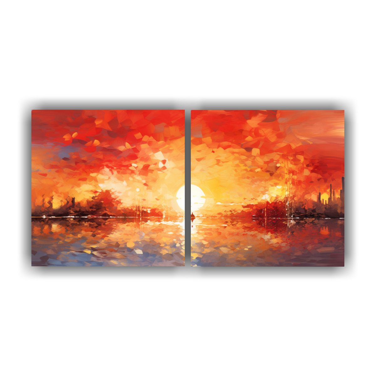 GENERICO - Pinturas Decorativas De Dos Artes: Fusión Abstracta Del Imp 160x80cm