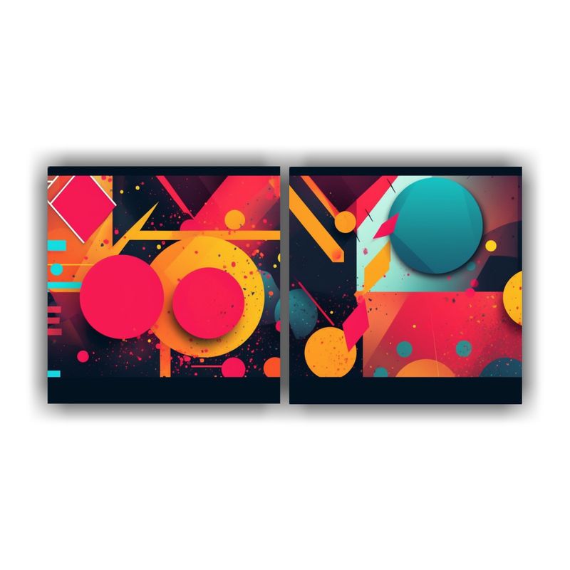 GENERICO - Dibujo Temático Diptico: Crea Una Textura De Estilo Bauhaus 160x80cm