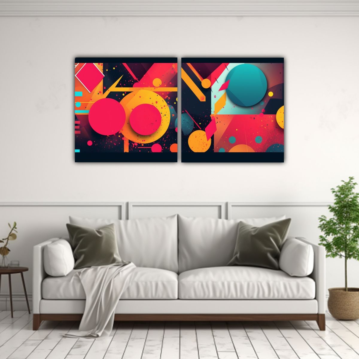 GENERICO - Dibujo Temático Diptico: Crea Una Textura De Estilo Bauhaus 160x80cm