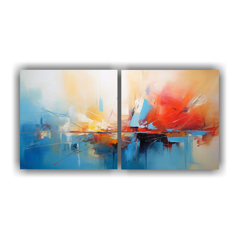 GENERICO - Cuadros Decorativos Estilo Galería: Pinceladas Elegantes De 160x80cm