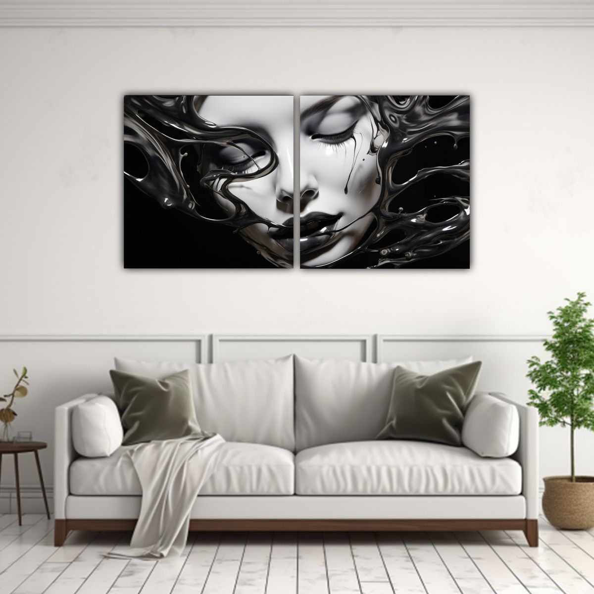 GENERICO - Pinturas De Decoración En Estilo Abstracto De Arte Digital  160x80cm