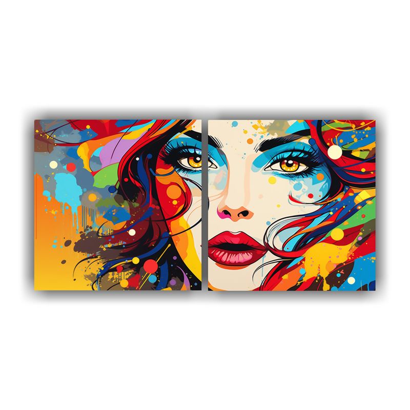 GENERICO - Pinturas Decorativas En Estilo Galería De Fusión Abstracta 160x80cm