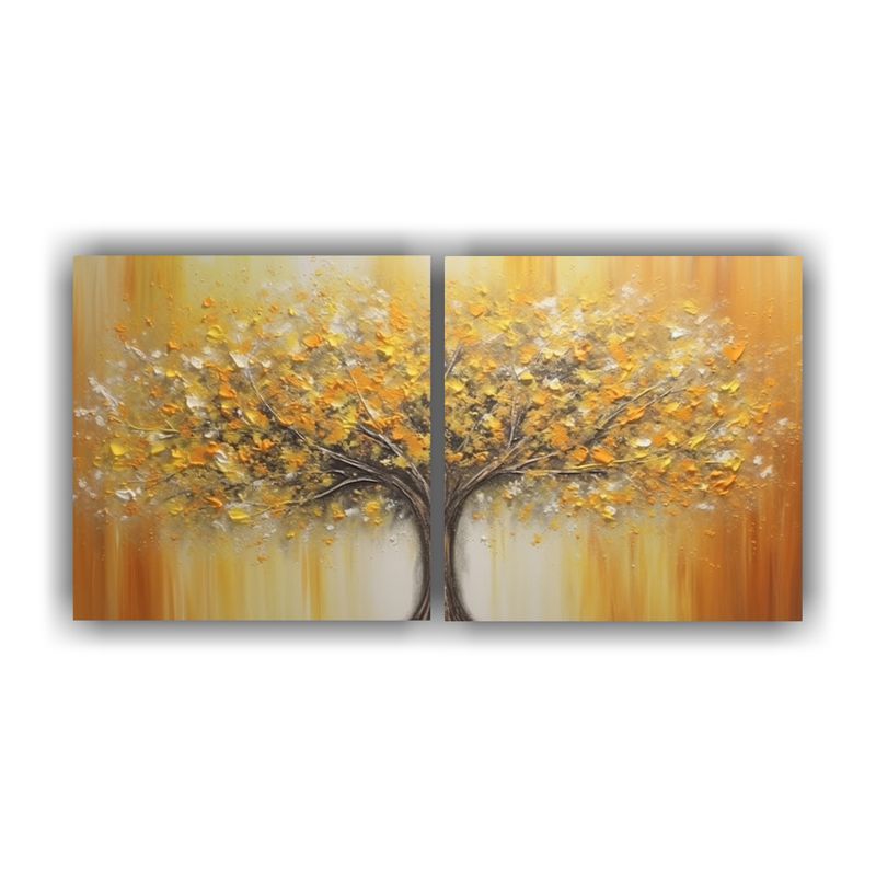GENERICO - Pinturas Decorativas De Tela Con Textura Inspiradas En árbo 160x80cm