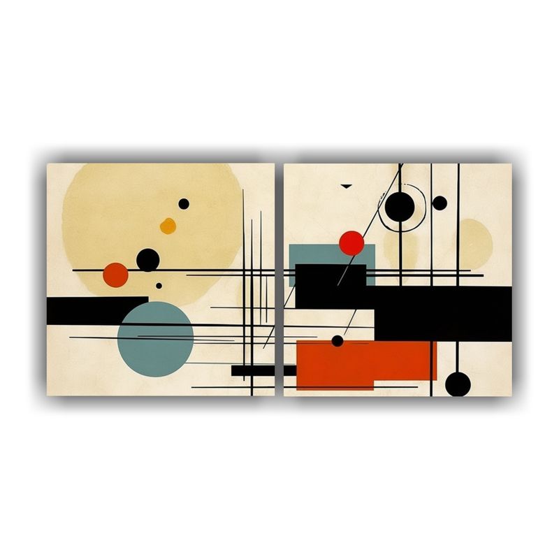 GENERICO - Pinturas Decorativas Minimalistas Estilo Galería: Dos Lienz 160x80cm