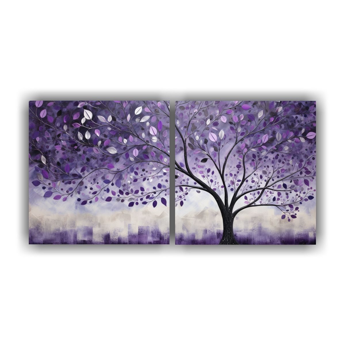 GENERICO - Cuadros Fotografía Intensidad Del árbol En Púrpura Y Plat 160x80cm