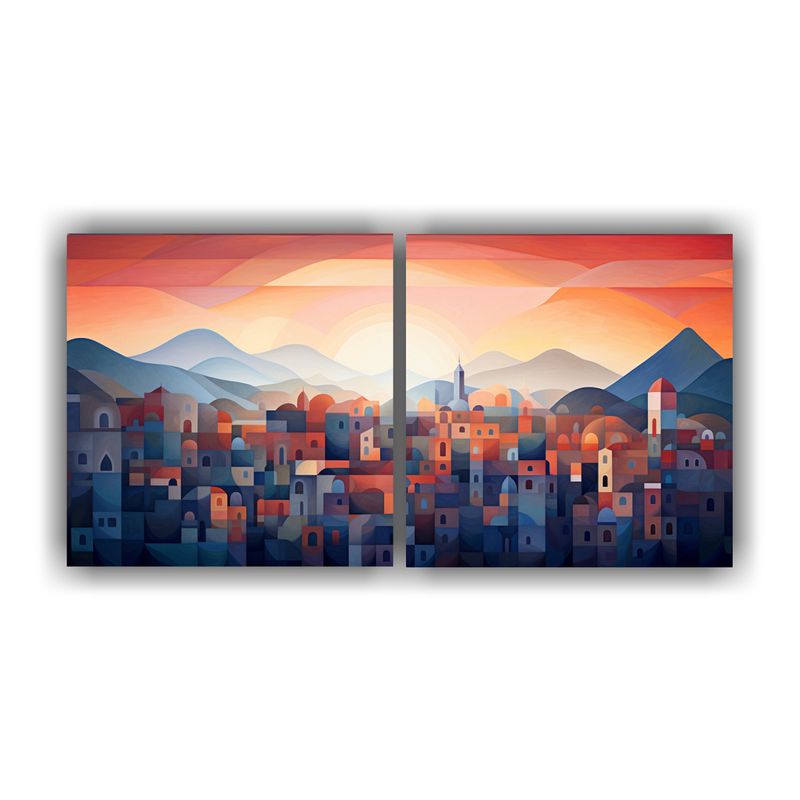 GENERICO - Pinturas Decorativas De Amaneceres Con Gradientes Suaves Y A 160x80cm