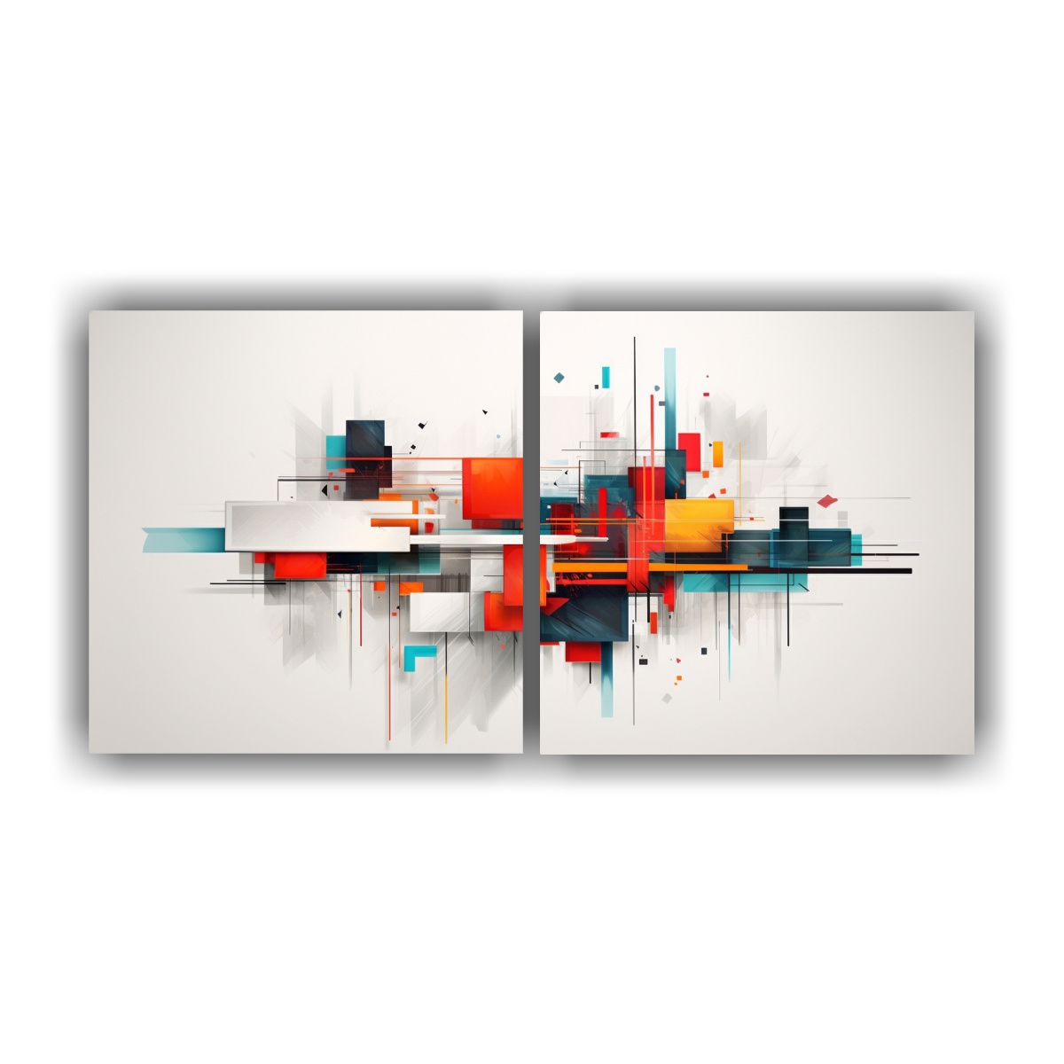 GENERICO - Cuadros Abstractos En Relieve Minimalistas Modernos 160x80cm