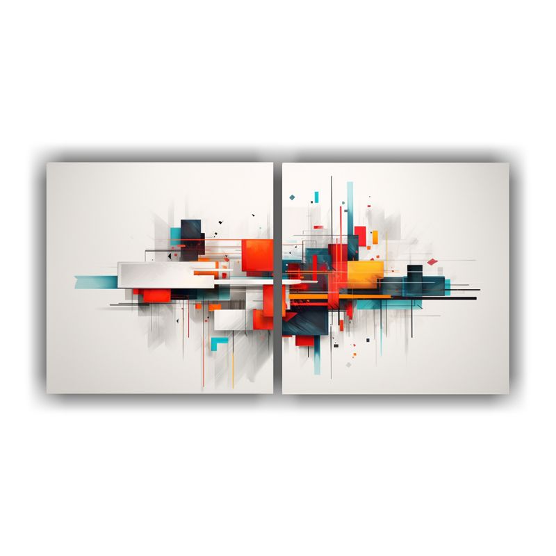 GENERICO - Cuadros Abstractos En Relieve Minimalistas Modernos 160x80cm