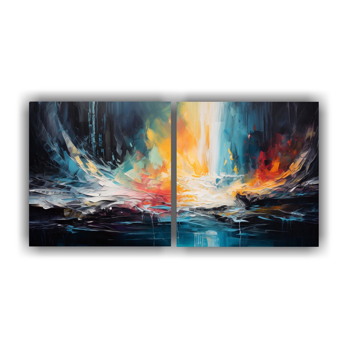 GENERICO - Pinturas Decorativas De Cascadas Emocionales En Acuarelas Ab 160x80cm