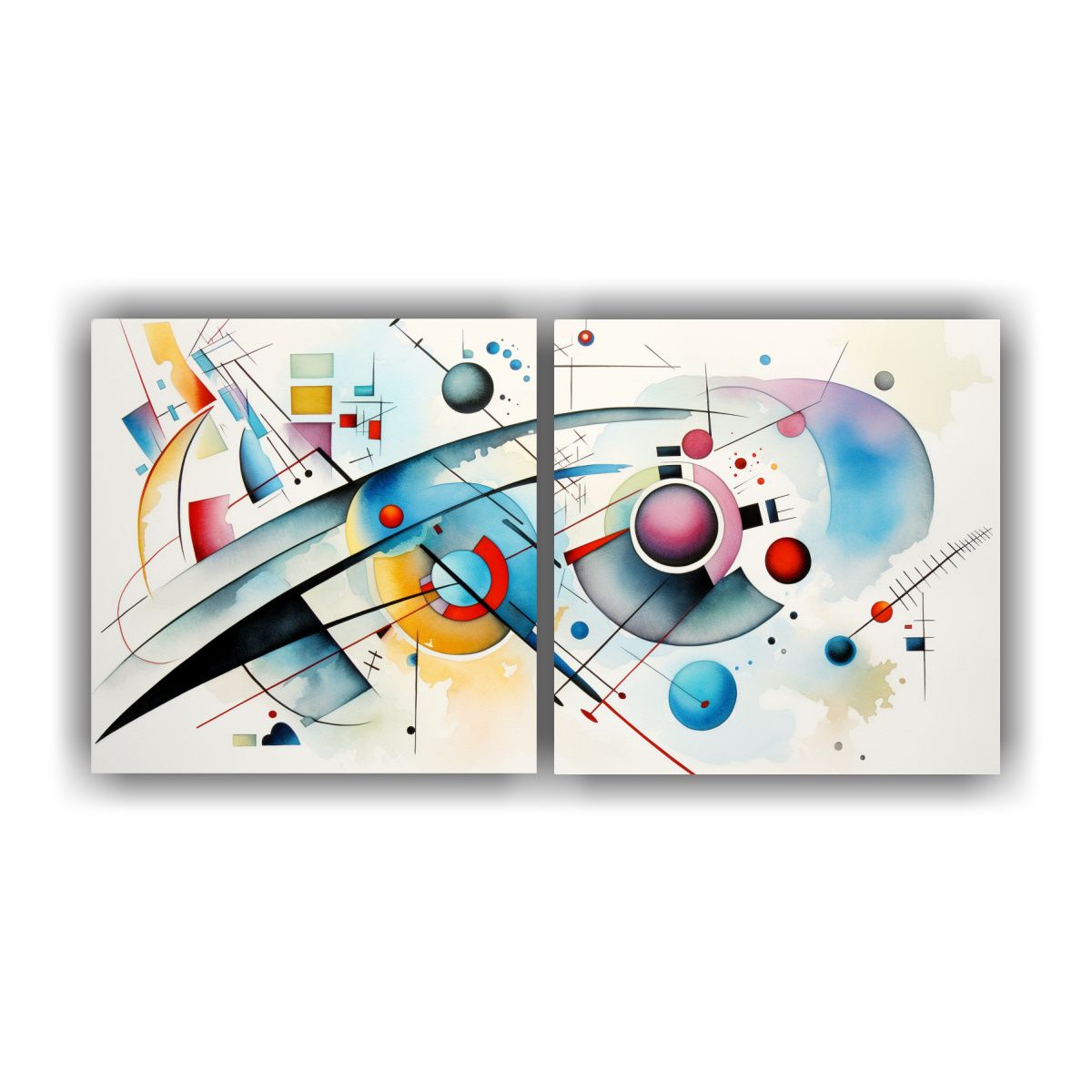 GENERICO - Cuadros Cuadro Duradero Acuarela Abstracta Wassily Kandinsky 160x80cm