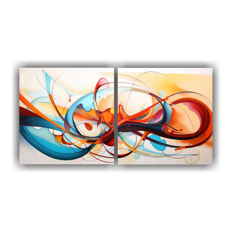 GENERICO - Pinturas Abstractas Vintage De Equilibrio Visual En Lienzo 160x80cm
