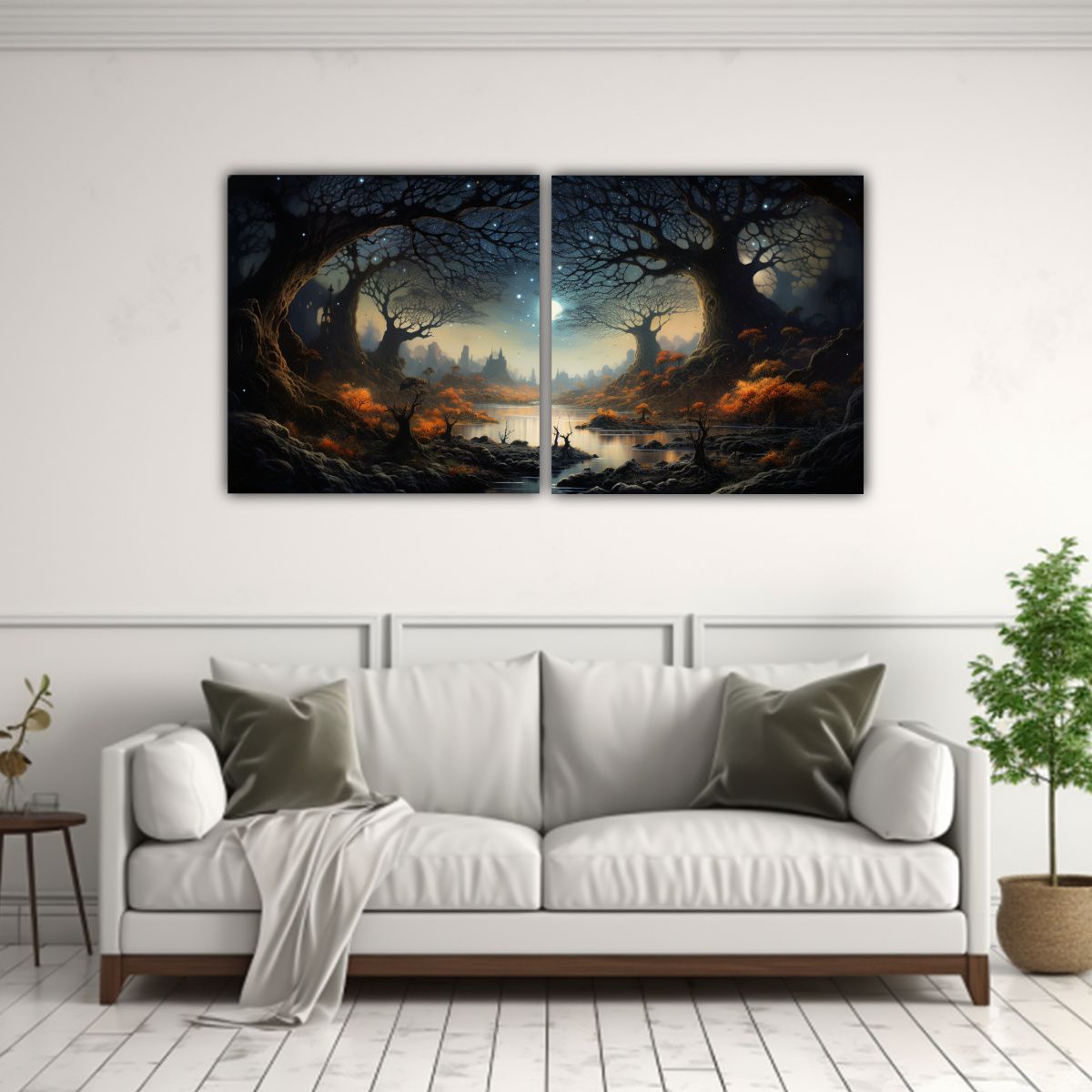 GENERICO - Cuadro Lienzo Decorativo Paisajes Místicos 160x80cm