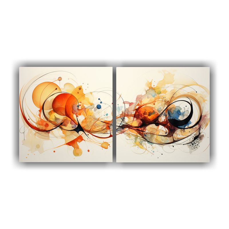 GENERICO - Cuadros Decorativos De Fantásticos Acuarelistas Abstractos 160x80cm