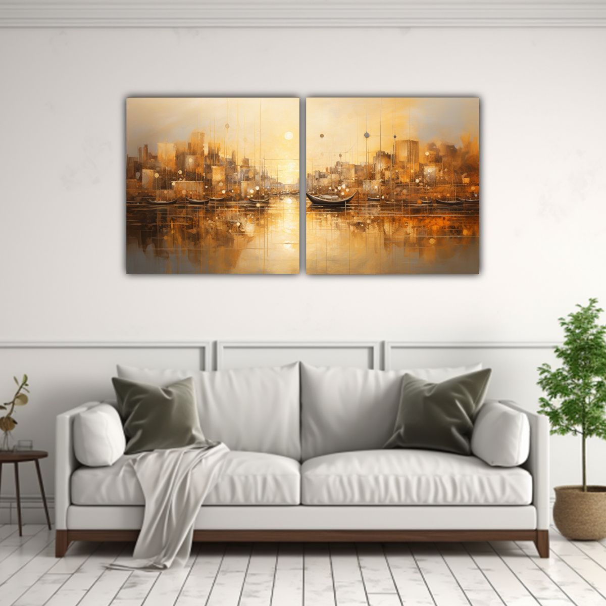 GENERICO - Pinturas Decorativas De Representación Abstracta De Un Puer 160x80cm