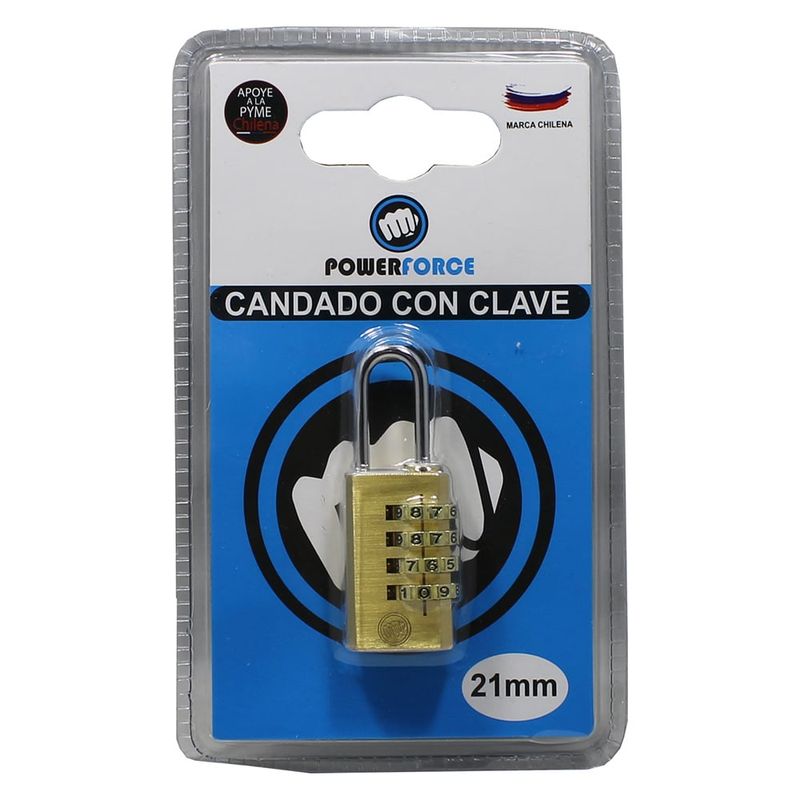 POWER FORCE - Candado Viajero 21mm Sandy