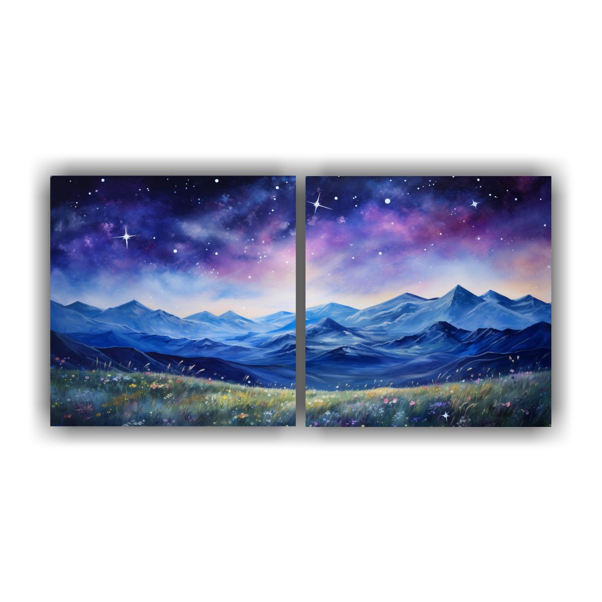 GENERICO - Pintura Mural Con Estilo Elegante Y Paisaje De Montaña En C 160x80cm