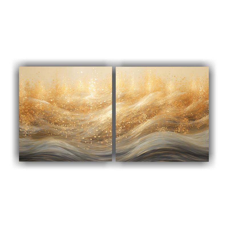 GENERICO - Pinturas Decorativas Abstractas Innovadoras De Dos Cuadros A 160x80cm