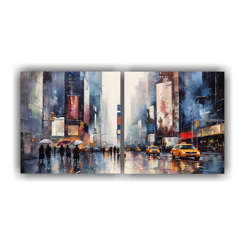 GENERICO - Pintura Decorativa Set 2 Canvas Conceptual Exuberantes Paisa 160x80cm