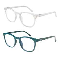 KANALLA - Pack 2 Lentes de Lectura Filtro Luz Azul y UV mod Avocat Petróleo /Transparente 1.0