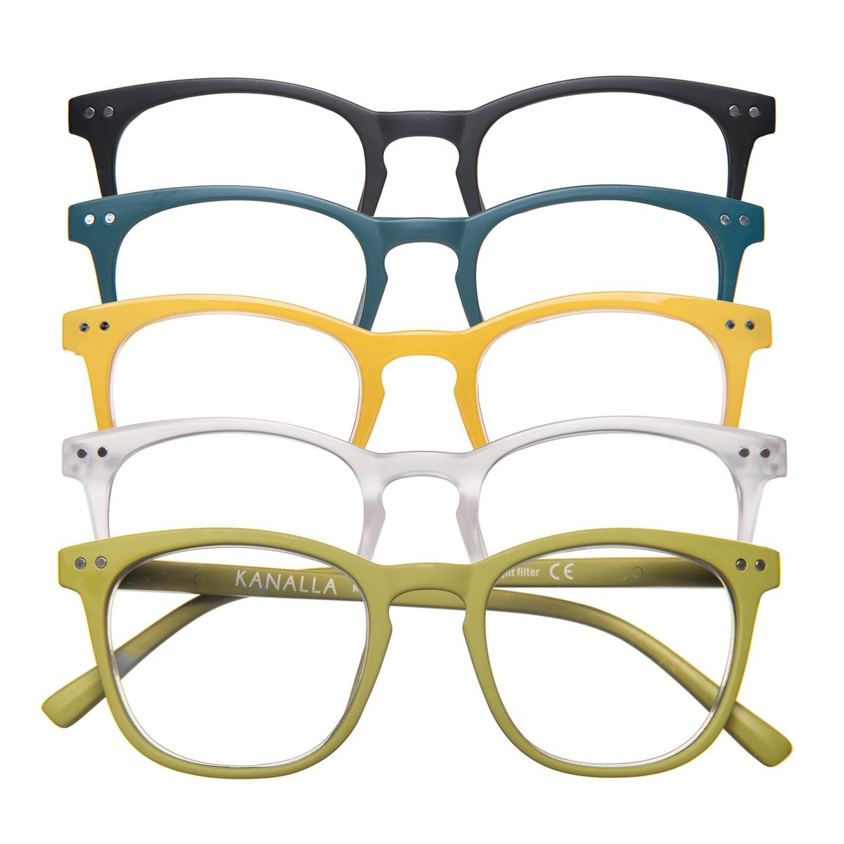 KANALLA - Pack 2 Lentes de Lectura Filtro Luz Azul y UV mod Avocat Petróleo /Transparente 3.0