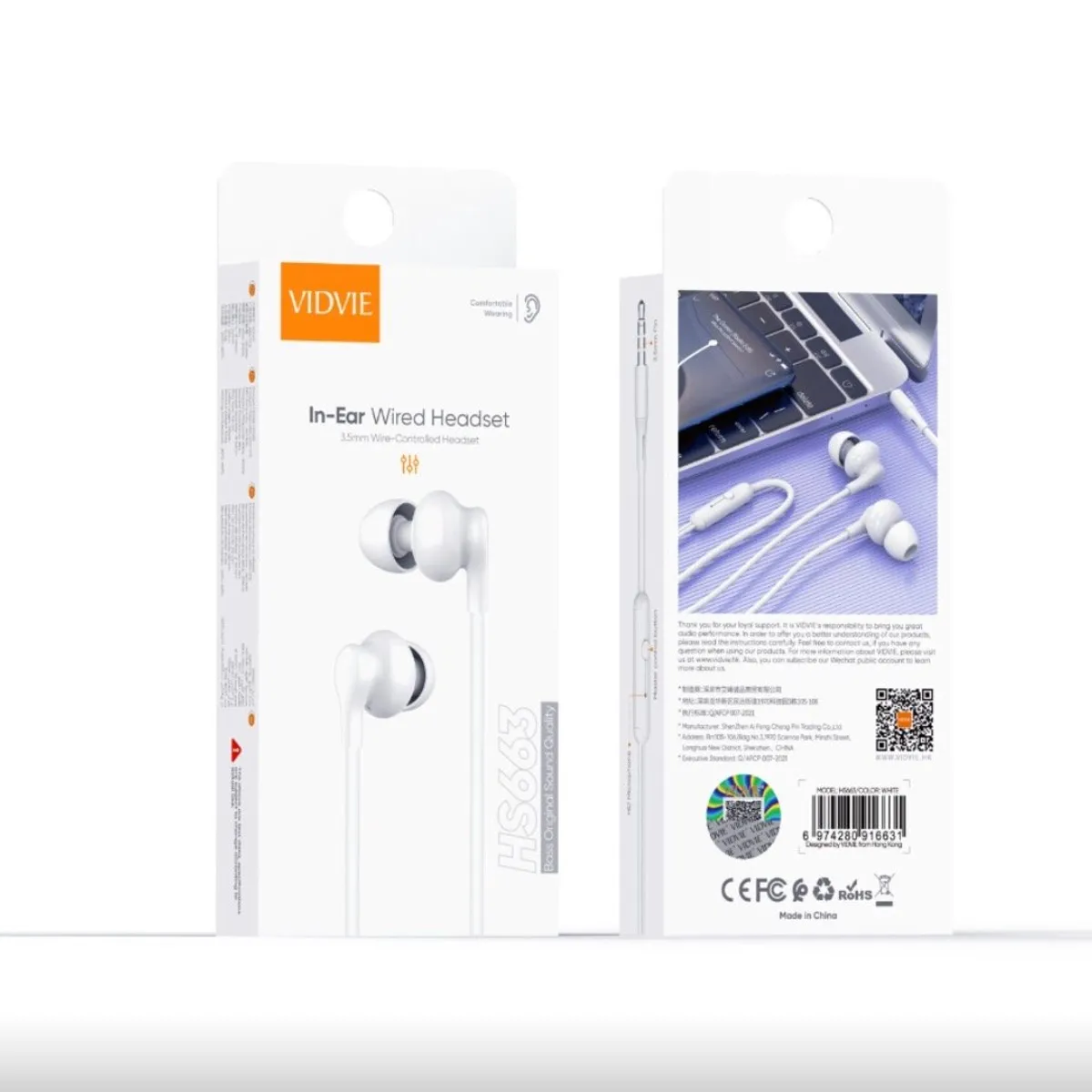 GENERICO - Audífonos Manos Libres Micrófono Vidvie HS663