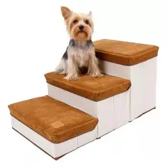 MUNDO MAGIA - Escalera Para Perros Y Gatos Con Estantes Guardadores