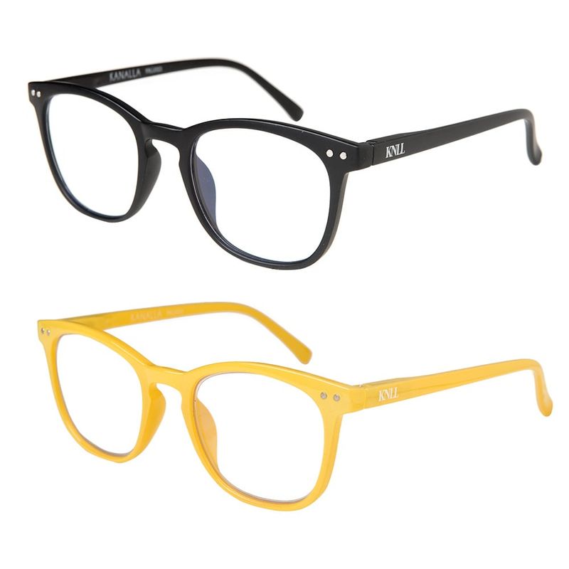 KANALLA - Pack 2 Lentes Descanso Filtro Luz Azul y UV mod Avocat Amarillo/Negro