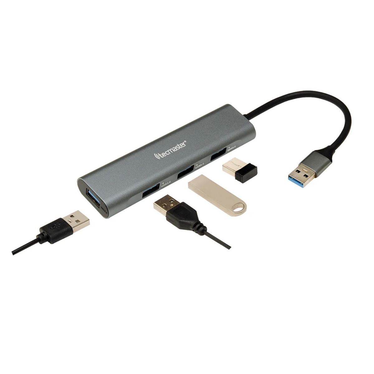 TECMASTER - Hub Adaptador 3.0 Usb 5 Gps 4 En 1 Para Mac Macbook Windows