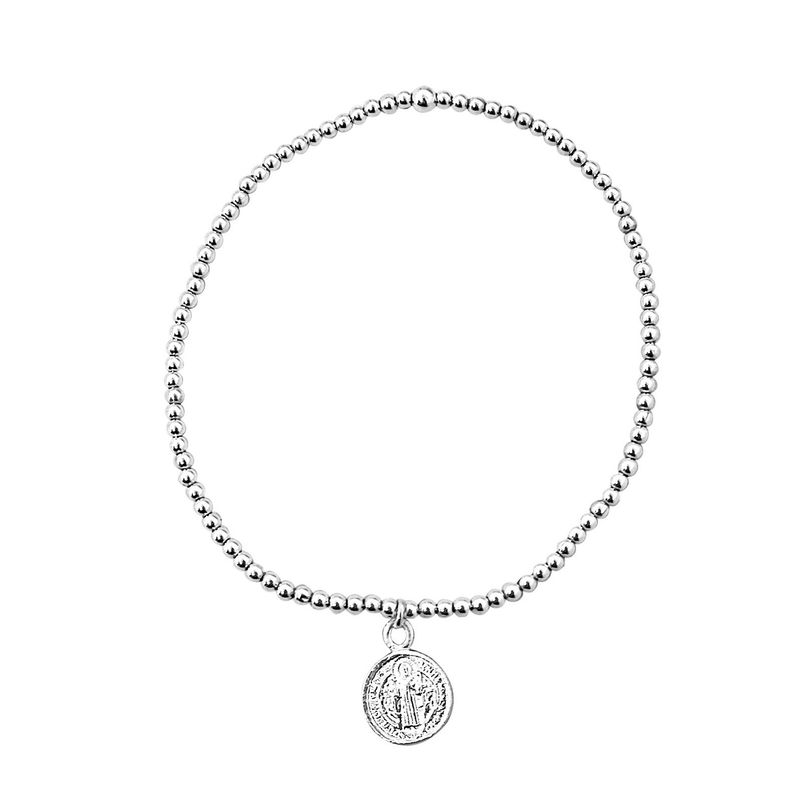 ANDREA COGGIOLA JOYAS - Pulsera Bolitas San Benito Plata Fina 925