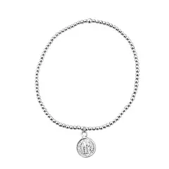 ANDREA COGGIOLA JOYAS - Pulsera Bolitas San Benito Plata Fina 925