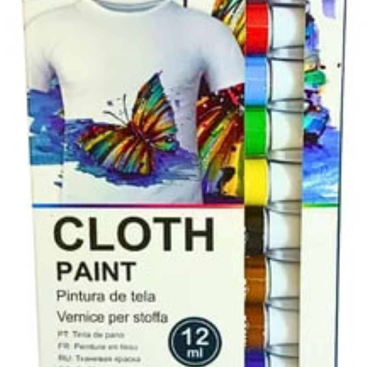 MOTARRO - Tempera Para Telas Pack De 12 Colores Basicos 12 ml