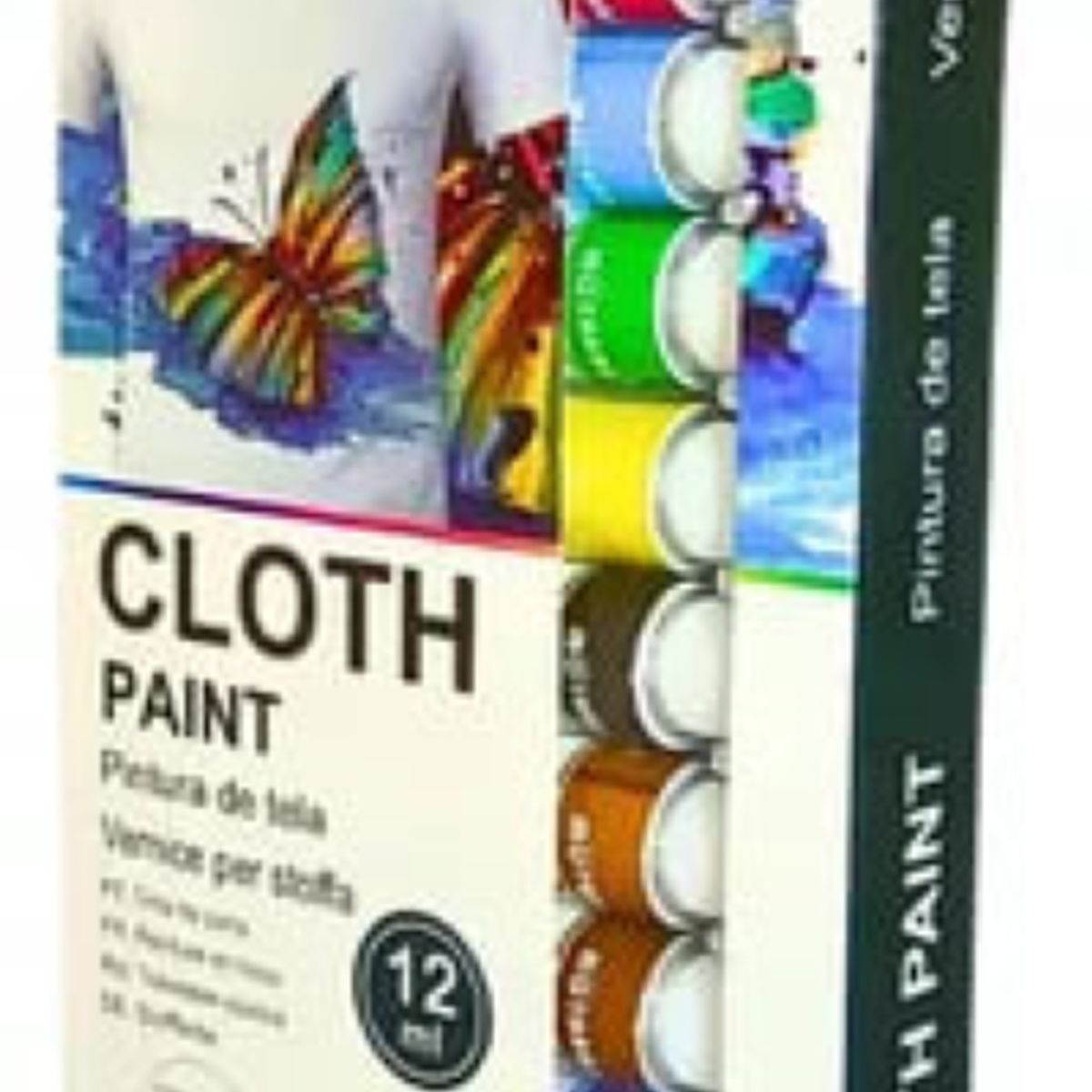 MOTARRO - Tempera Para Telas Pack De 12 Colores Basicos 12 ml
