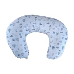 GENERICO - Cojín Lactancia - Blanco Globos Tonos Azules - Azul Jeans