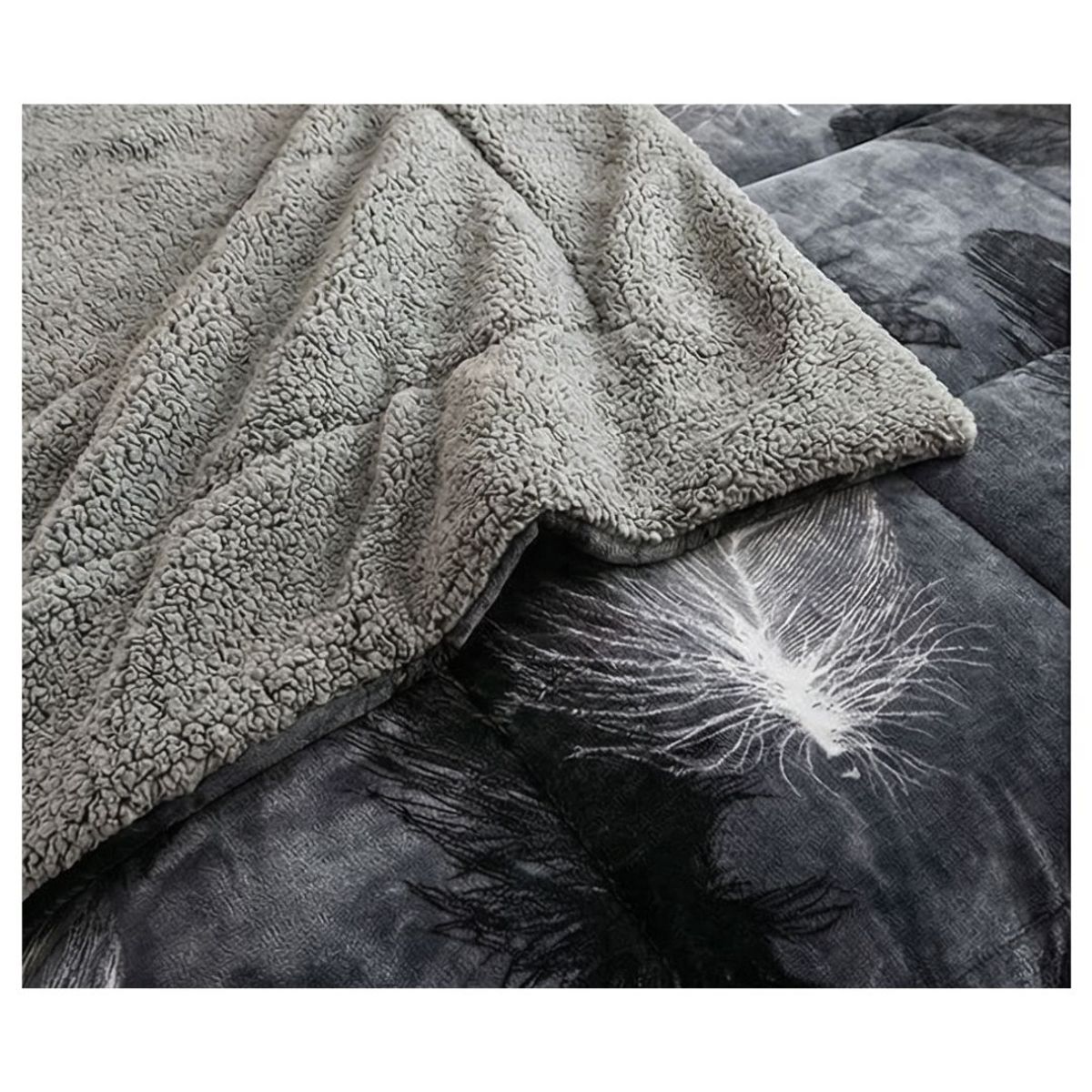 GENERICO - Cobertor Chiporro 2 Plazas -  Gris Dientes de León M88