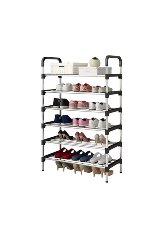 Zapatero Organizador 8 Niveles 24 Pares Metal - Plateado