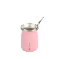 LHOTSE - Mate Acero Inoxidable con Bombilla Light Pink