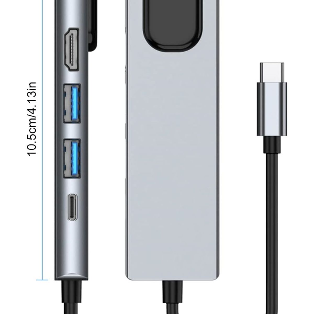 ATURE - Hub 5 En 1 Usb C Usb 3 Hdmi 4k Pd Lan Rj45 Gigabit 1000mbps