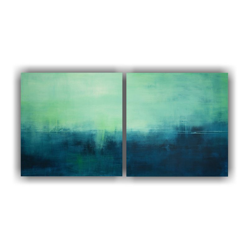 GENERICO - Pintura Diptico Movimiento Para Comedor De Mark Rothko Arte  160x80cm