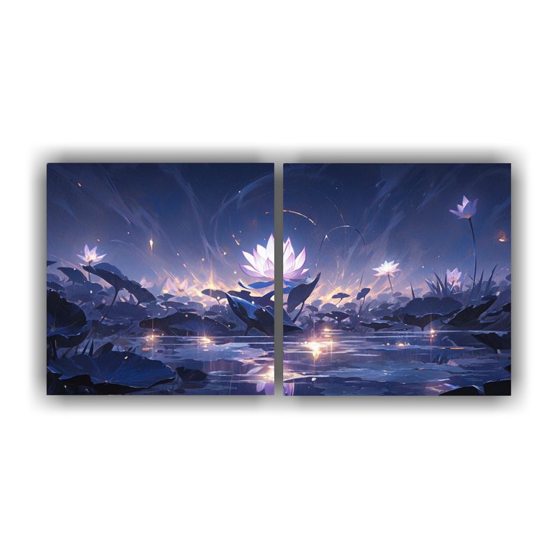 GENERICO - Pintura En Lienzo Estilo Magic Black Lotus De Alta Calidad P 160x80cm