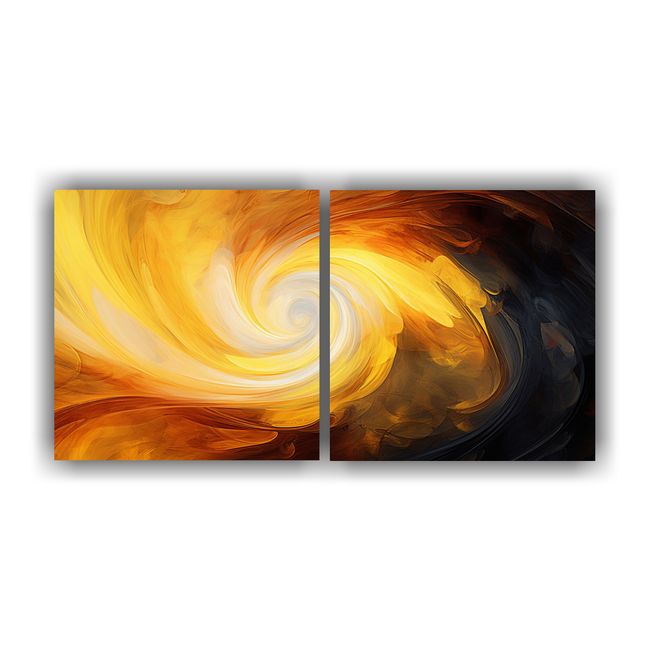 GENERICO - Pintura Abstracta Giratoria Colorida Set 2 Cuadro Dibujo Ale 160x80cm