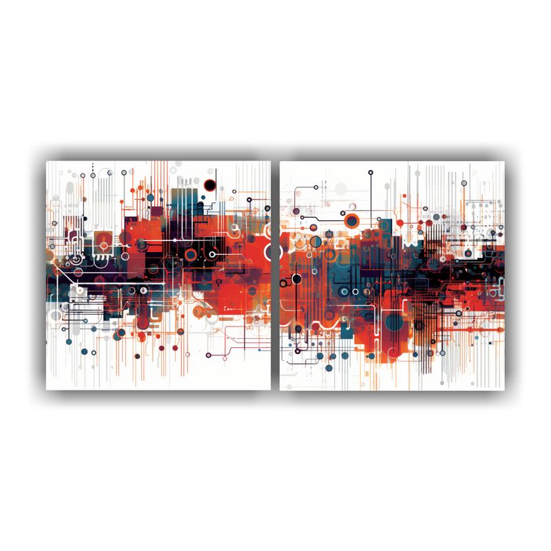 GENERICO - Pinturas De Decoración En Blanco Set 2 Artes IT Fondo Blanc 160x80cm