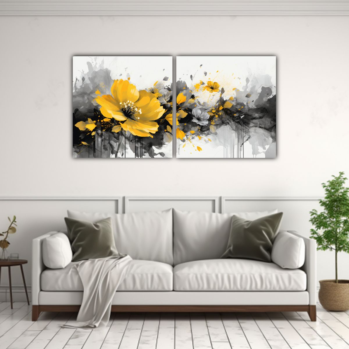 GENERICO - Pinturas Decorativas Con Forma Simétrica Y Atmósfera Neono 160x80cm