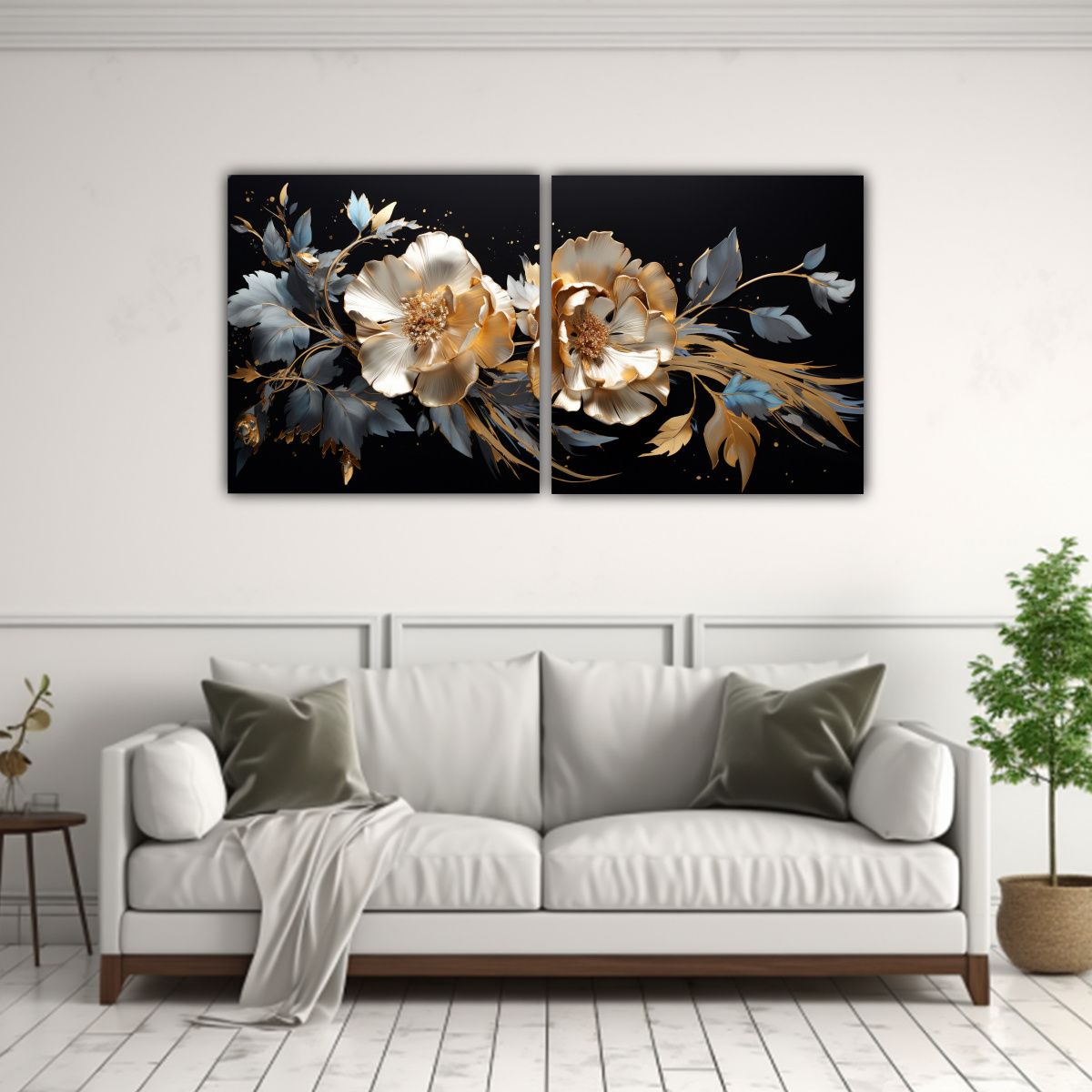 GENERICO - Pinturas De Decoración Estilo Neonoir En Bastidor De Dos Te 160x80cm