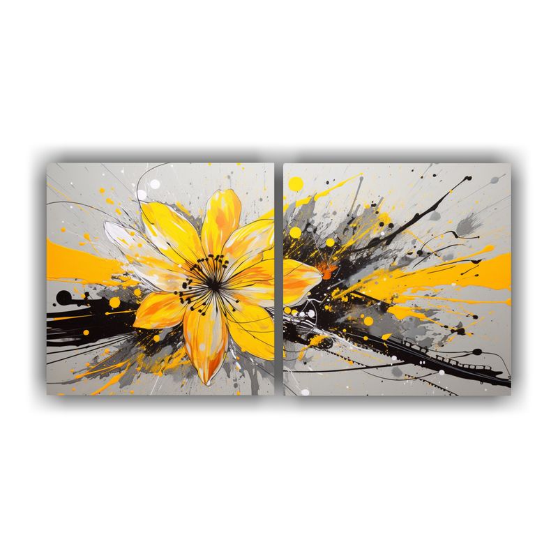 GENERICO - Conjunto De 2 Telas Estilo Galería Con Adorno De Atmosfera  160x80cm