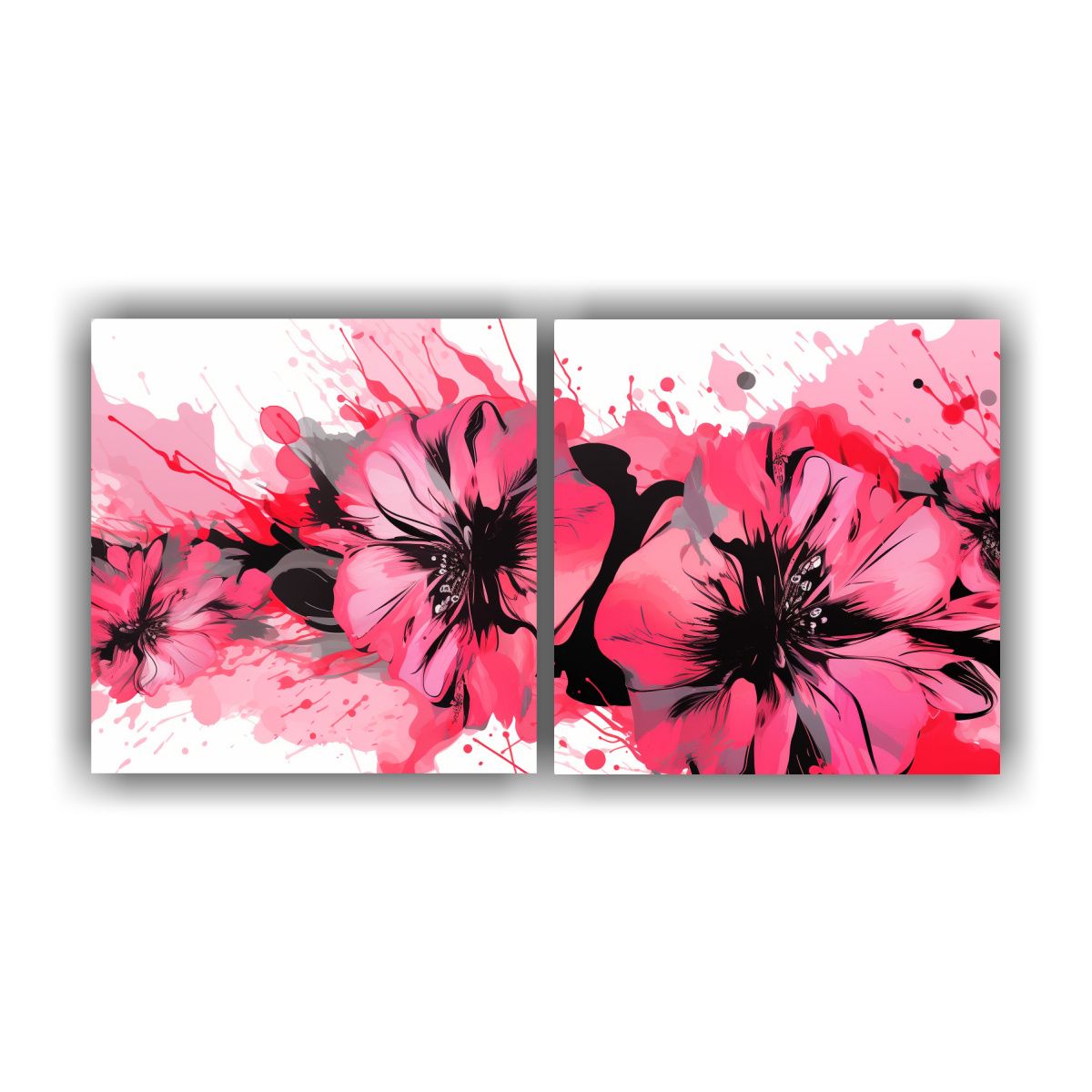 GENERICO - Pinturas Decorativas Estilo Neonoir Con Pinceladas Medias 160x80cm