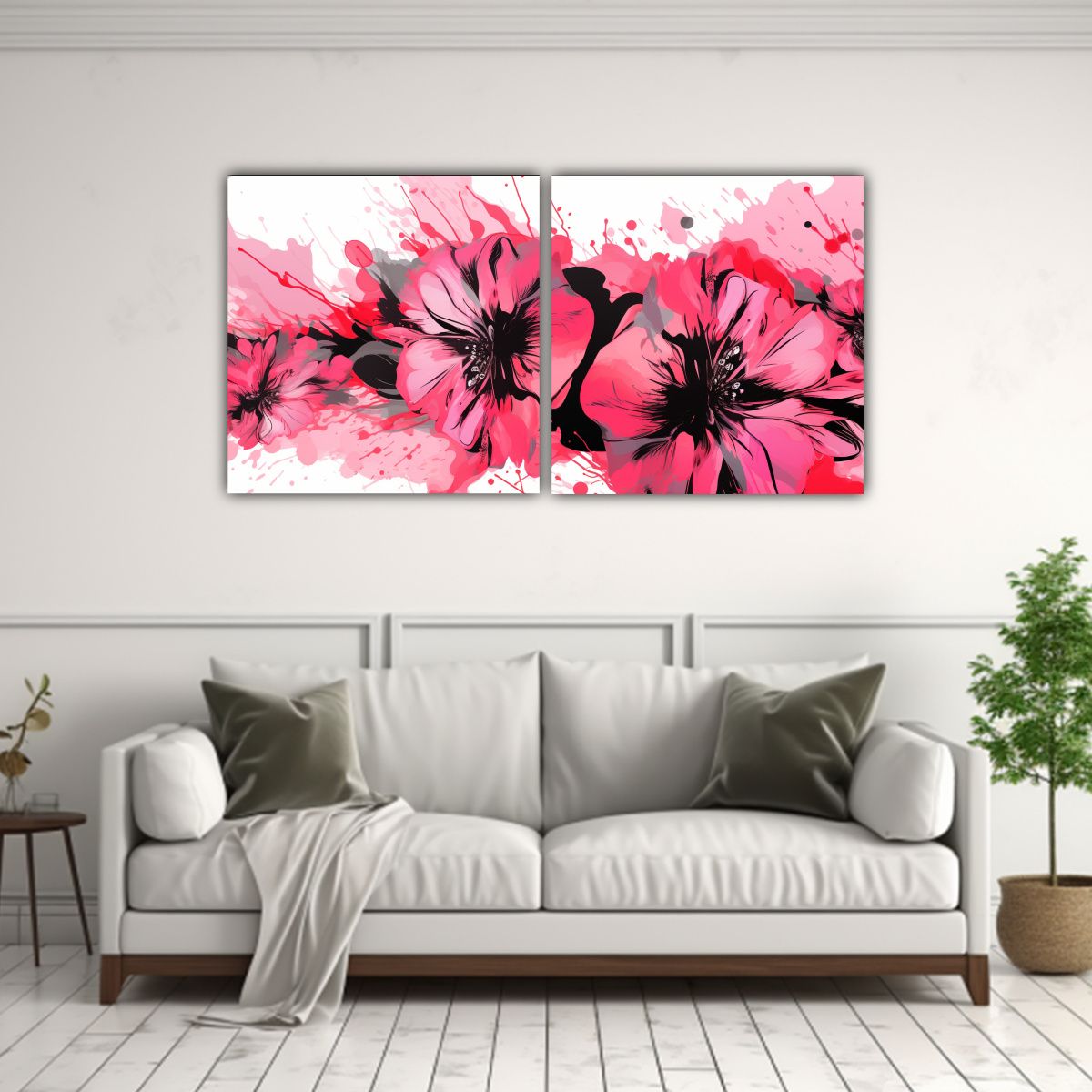 GENERICO - Pinturas Decorativas Estilo Neonoir Con Pinceladas Medias 160x80cm