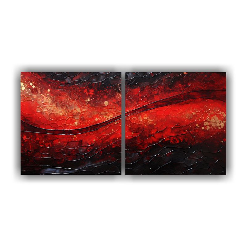 GENERICO - Cuadro Abstracto Simetría Estilo Puntillismo Luminoso Hecho 160x80cm