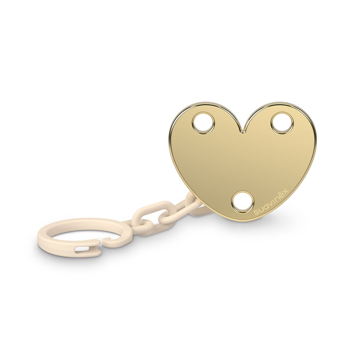SUAVINEX - BROCHE PINZA JOYA CORAZÓN JOY BEIGE